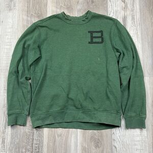 Burton Crewneck Sweatshirt Men's M Green Pullover Snowboard Winter Flaw Stain